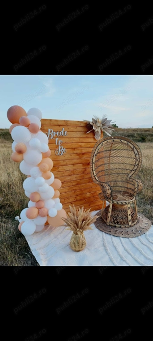 Vand fotoliu Peacock, ratan, Natural