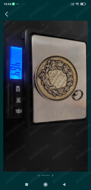 Medalie foarte veche de argint