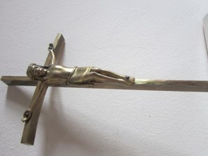cadou rar bronz Crucifix Cruce bronz Joseph Krautwald 1960