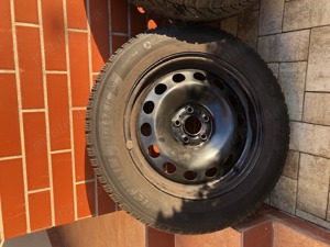 Anvelope Premium 195/60/R16 Michelin Alpin6 + jante otel Alcar 5x100 ET35 (roti de iarna pregatite)