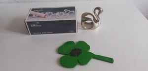 4 Inele șervetele Queen Victoria  lebadă, placate cu argint