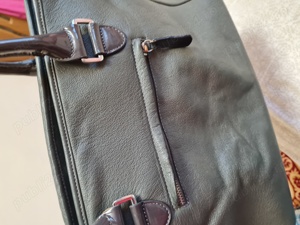 geanta din piele gri - imagine 2