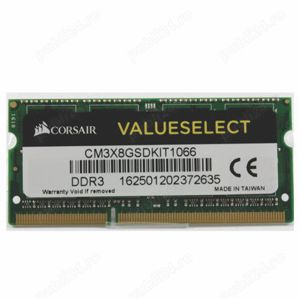 Memorie Laptop Corsair ValueSelect 4GB DDR3 PC3-8500S 1066Mhz CL7