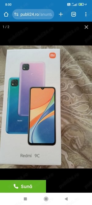 Proprietar vând telefon Xiaomi redmi 9C nou  - imagine 1