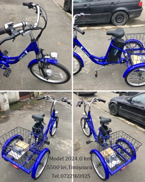 Tricicletă electrică model 2025,0 km,absolut Nouă,ofertă specială pînă la sfârșitul lunii 