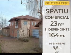 *5e mp pe lună: Spaţiu Comercial 23mp, DN1, Construcţii 164mp, < 53m Centru București, 8,5km Cent. P