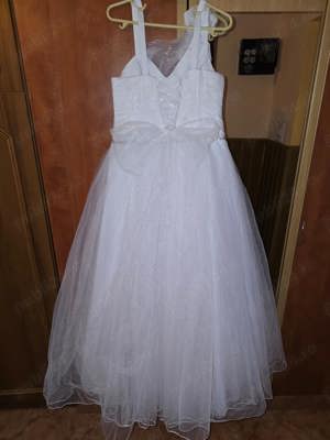 Rochie albă de mireasă Gabriela de Luca + Colier + Cercei, Mărime 38M.