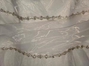 Rochie albă de mireasă Gabriela de Luca + Colier + Cercei, Mărime 38M. - imagine 6