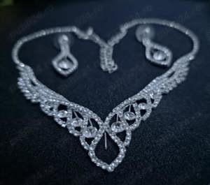 Rochie albă de mireasă Gabriela de Luca + Colier + Cercei, Mărime 38M. - imagine 2