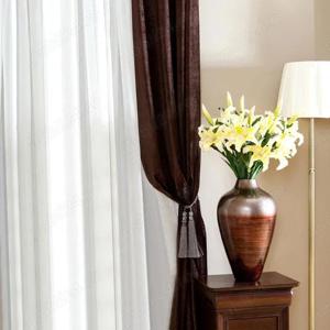 Draperii cu inele Mobexpert maro 150x260 cm