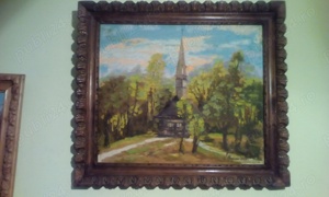 Tablouri tematice de A.Meghesi,pictate cu spaclul,participante la exp.