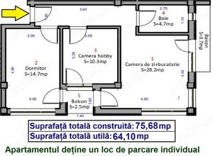 Apartament de 3 camere 77 mpc la cheie Semaforului - Vasile Aaron - Oncești - Vasile Milea - Sibiu - imagine 8