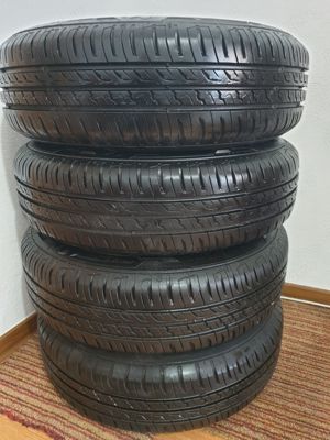 4 Jante Oțel în 5 Prezoane cu Cauciucuri de Vară(Același model toate)-165/70 R14- 81T-DOT 0522 - imagine 2