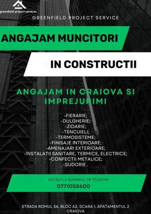 Angajam muncitori in constructii calificati si necalificati