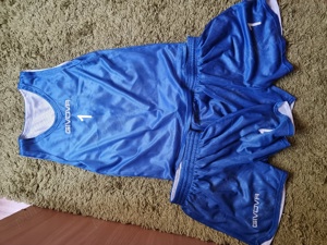 Set de baschet albastru-alb XS