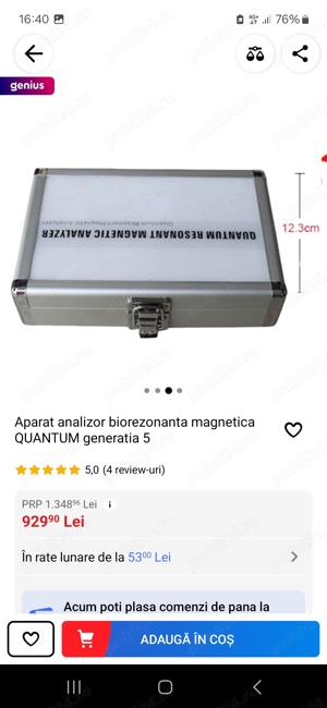 Vând aparat biorezonanta 800lei - imagine 4
