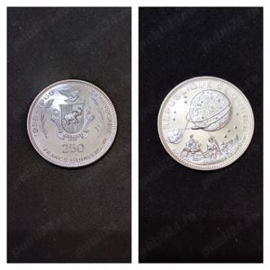 Moneda argint pur 250 Francs, GUINEEA, 1969