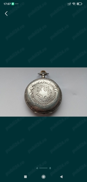 Ceas de buzunar argint de colectie - imagine 2