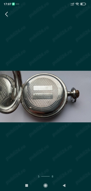 Ceas de buzunar argint de colectie - imagine 3