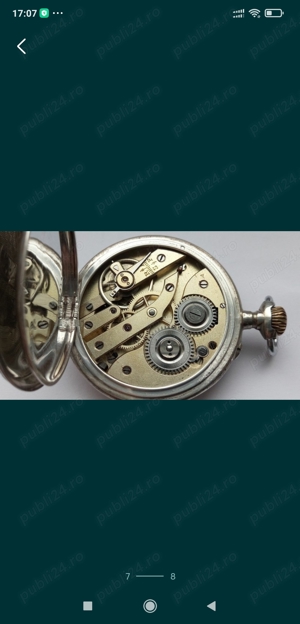 Ceas de buzunar argint de colectie - imagine 4