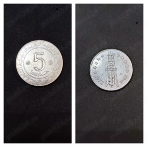 Moneda argint 5 Dinars, ALGERIA, 1972