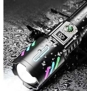 Lanterne led tip Laser noi telezoom afisaj electronic ,raza 700 metri acumulator litiu  - imagine 3