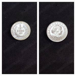 Moneda argint 2000 Reis, BRAZILIA, 1924