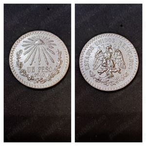 Monede argint 1 Peso, MEXIC, 1940, 1944