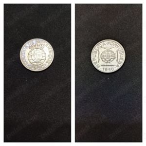 Moneda argint 2,50 Escudos, MOZAMBIC, 1950