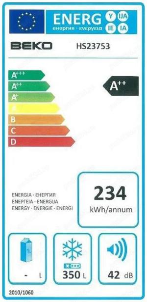 Vand lada frigorifica Beko HS23753 ClasaA++, 350Lit.,  perete triplu, noua, cea mai economica lada. - imagine 5