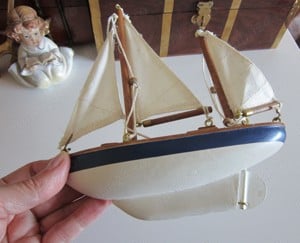 Vas cu panze vintage handmade Franta anii '80