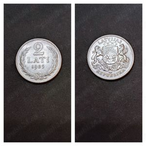 Moneda argint 2 Lati, LETONIA, 1925