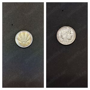 Moneda argint 20 Centesimos, URUGUAY, 1942