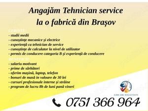 Angajăm Tehnician de service