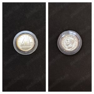 Moneda argint 10 Cents, CANADA, 1943