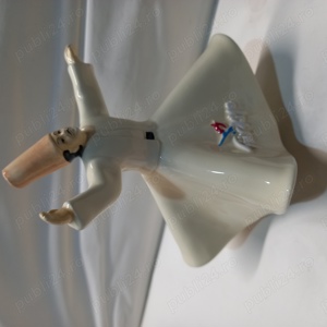 DERVIȘ rotitor, figurină folck art din ceramică (NOS)