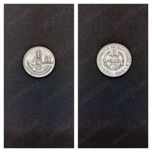 Moneda argint 10 Centavos, GUATEMALA, 1960