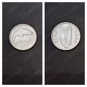 Moneda argint 1 Floirin, IRLANDA, 1940