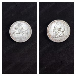 Moneda argint 5 Litai, LITUANIA, 1936