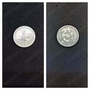 Moneda argint 10 Centavos, GUATEMALA, 1956