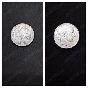 Moneda argint 20 Frank, BELGIA, 1951