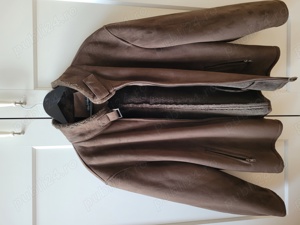 Haina   Geaca de iarna din piele intoarsa si imitatie de blana Diyanuo