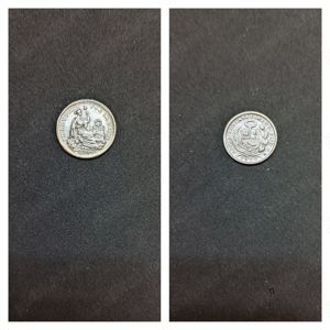 Moneda argint 1:2 Dinero, PERU, 1906