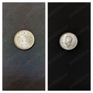 Moneda argint 1:4 Rupee, INDIA, 1939