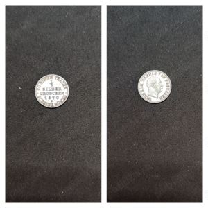 Moneda argint 1:2 Silbergroschen, GERMANIA, 1870