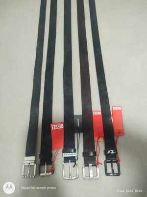 Curele de piele Diesel barbati, culoarea negru,(Super Ofertă).