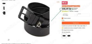 Curele de piele Diesel barbati, culoarea negru,(Super Ofertă). - imagine 3