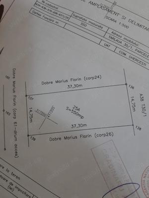 Teren intravilan de vânzare în Ghercești 550 mp, cadastru făcut! - imagine 3