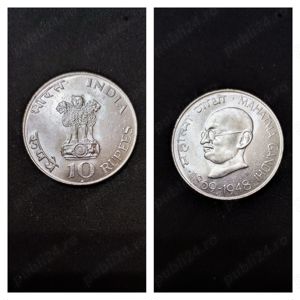 Moneda argint 10 Rupees, INDIA, 1969