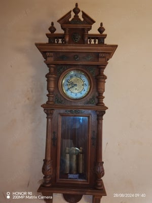 Vând ceas de perete Gustav Becker cu 3 greutăți 